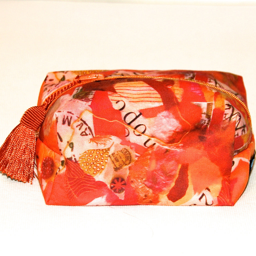Zip Pouch - Terra Cotta Collage