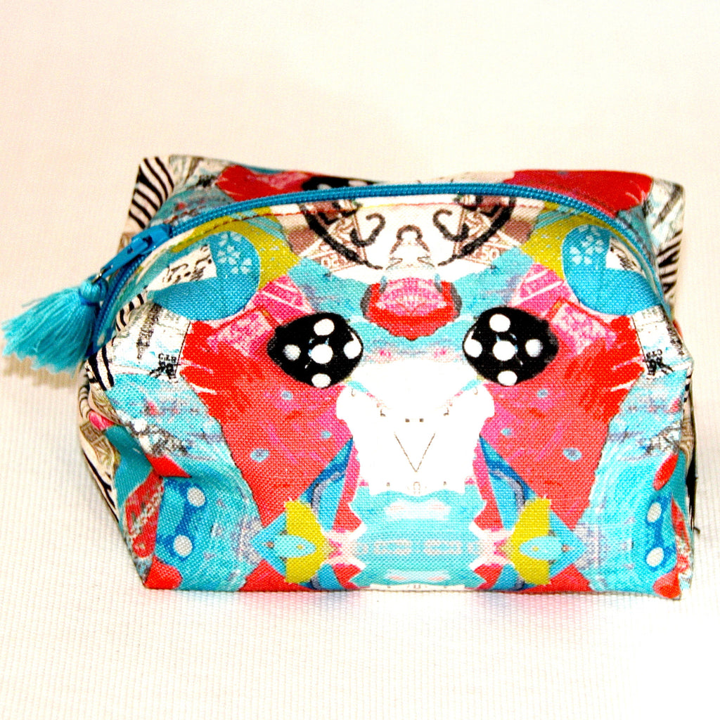 Zip Pouch - Turquoise Bird